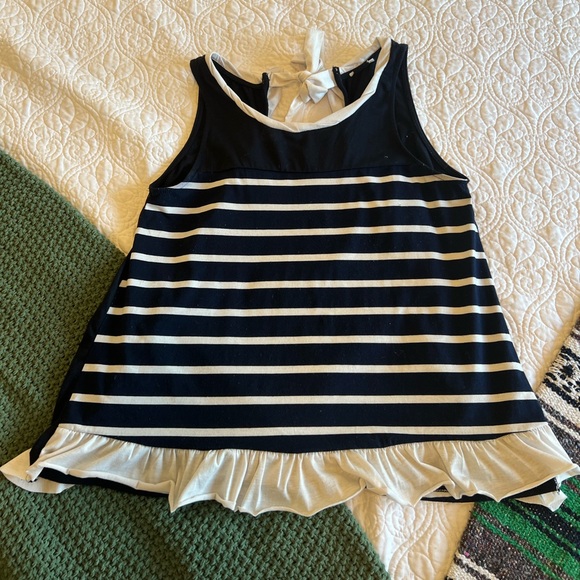 Navy & White Stripped Tunic Blouse - Picture 9 of 16